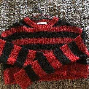 ZARA Cropped knit sweatshirt